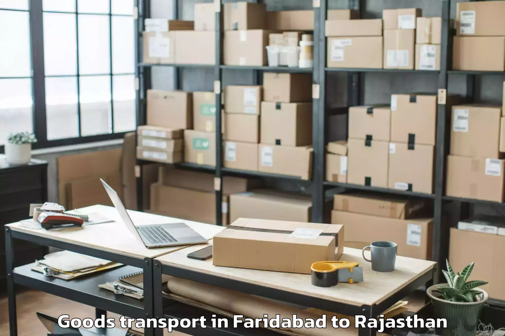 Top Faridabad to Padampur Goods Transport Available